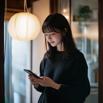 スマホでも登録中の様子