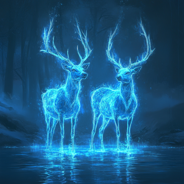 神秘的な鹿